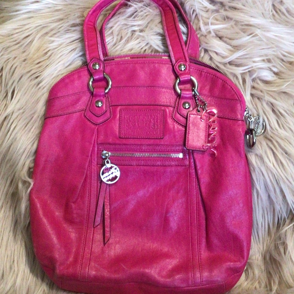 Pink Leather Coach Bag